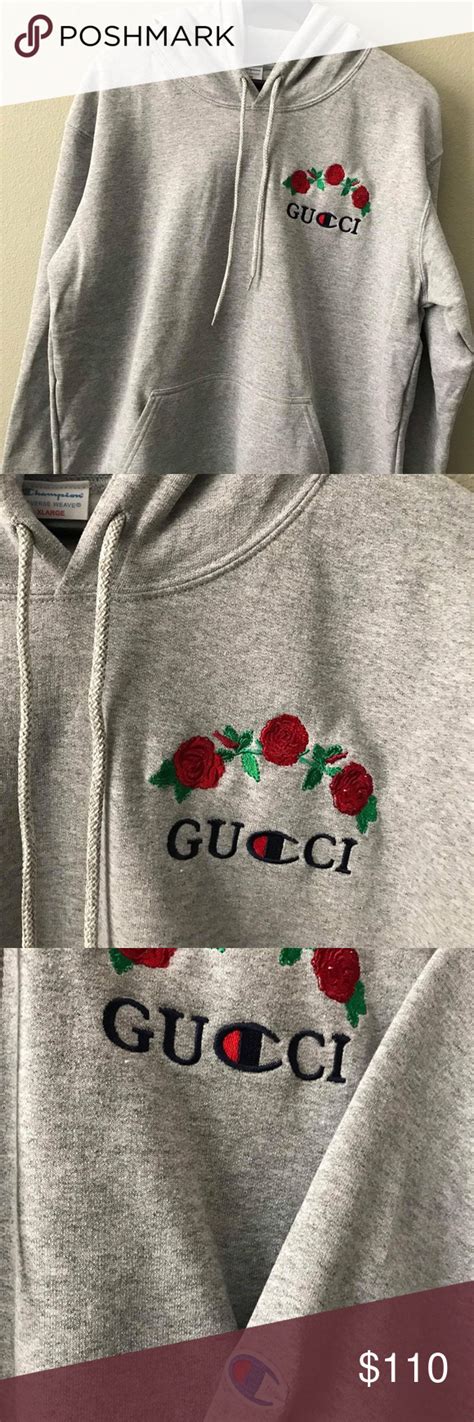 ava nirui gucci champion hoodie